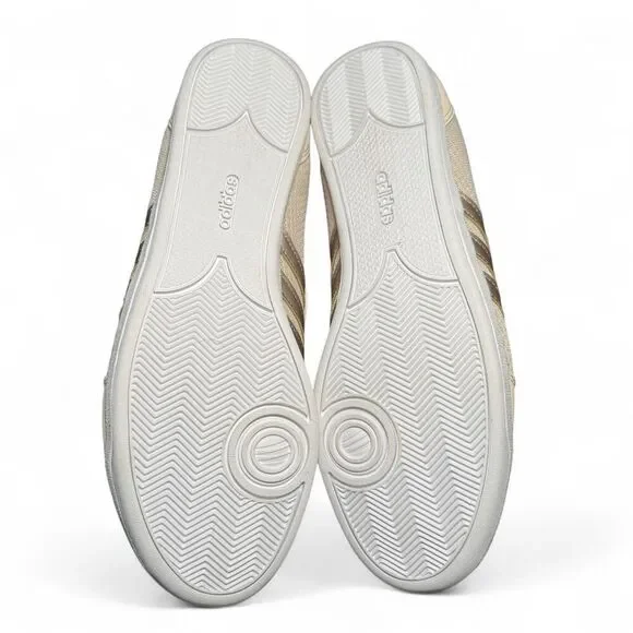 Adidas Women’s Diona 2.0 Beige Mesh Casual Sneakers Size 9 Tan 3-Stripe Shoes - Picture 5 of 7